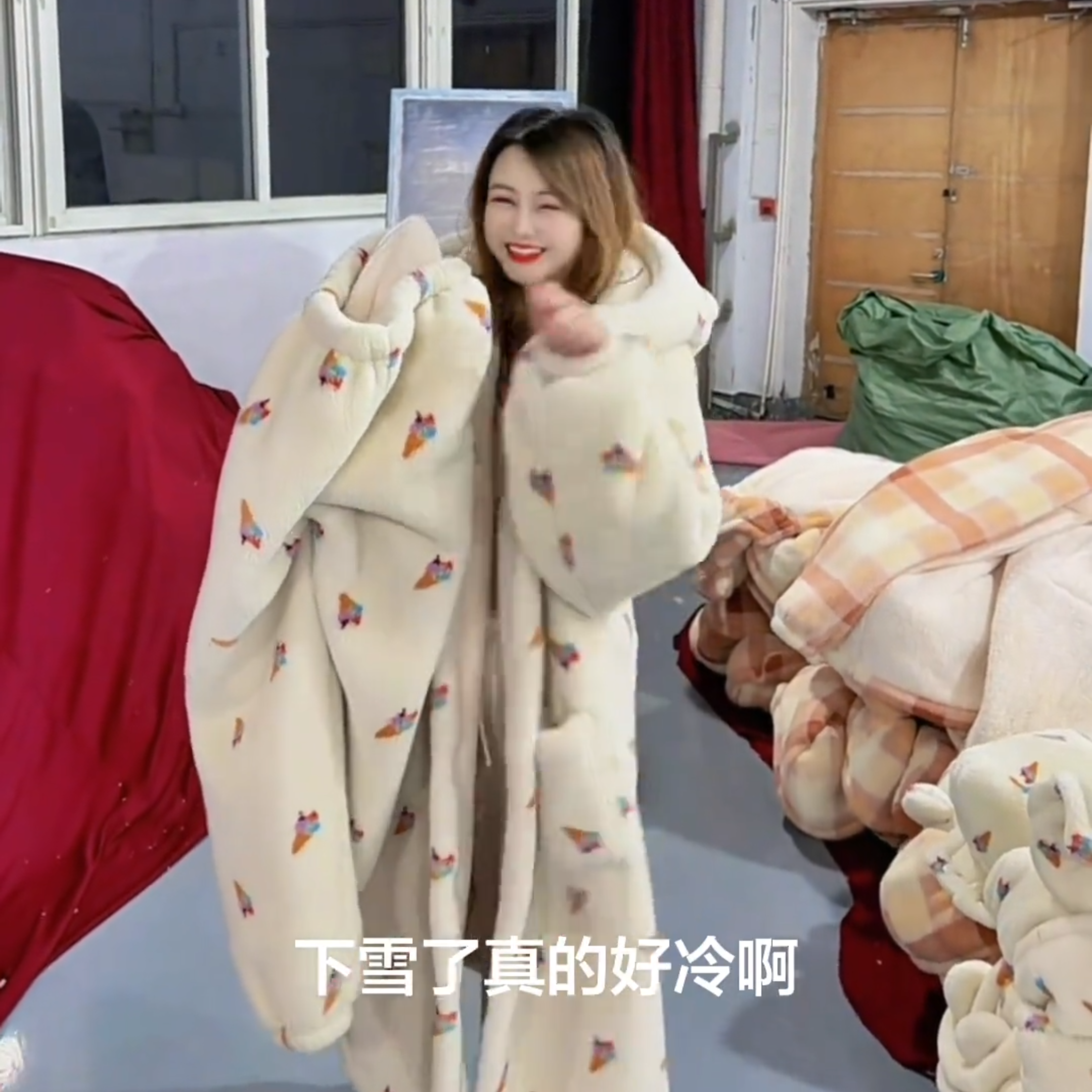 三层夹棉加厚睡衣2025 小火炉升级版小熊连帽宽松中长款保暖睡袍,女士内衣/男士内衣/家居服,睡袍/浴袍,淘宝优惠券,粉丝福利购,淘宝优惠卷