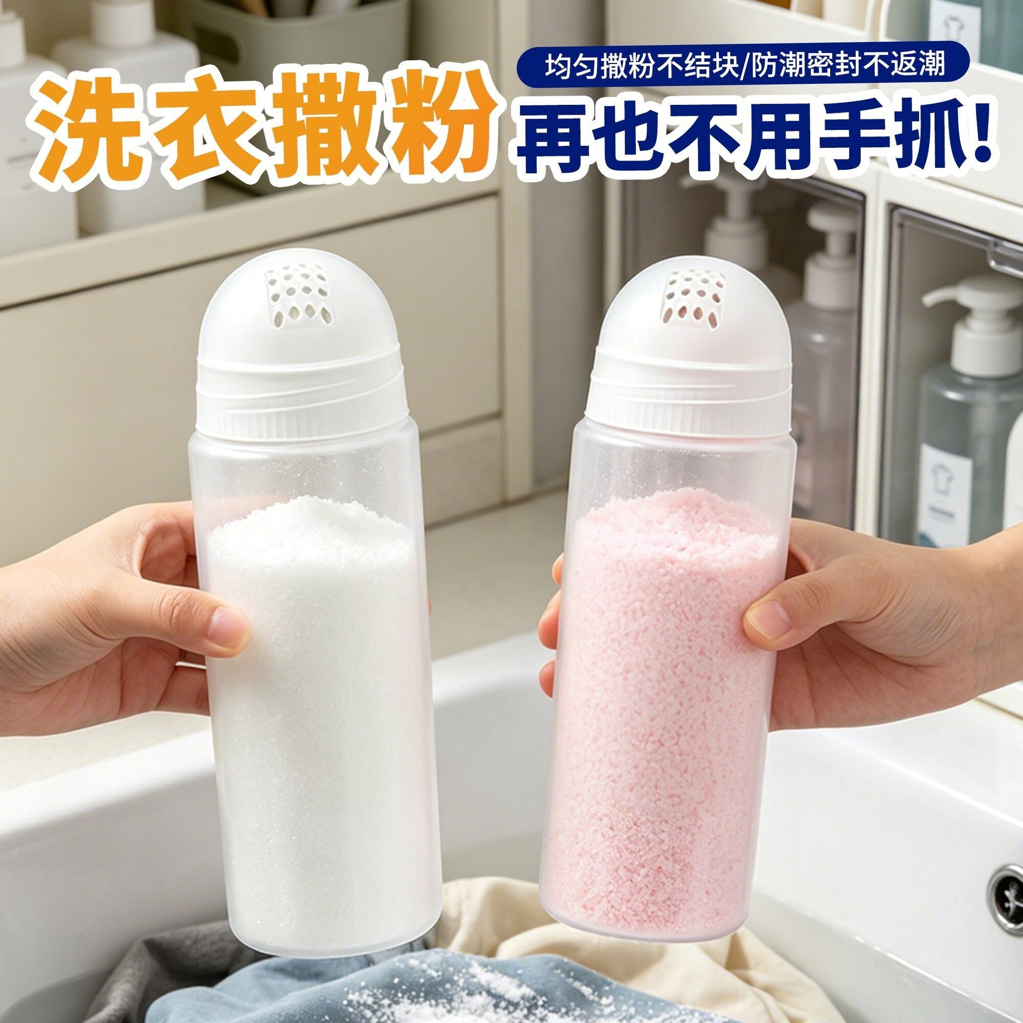 洗衣粉撒粉罐皂粉收纳盒家用分装瓶防潮便携大容量密封专用储存盒