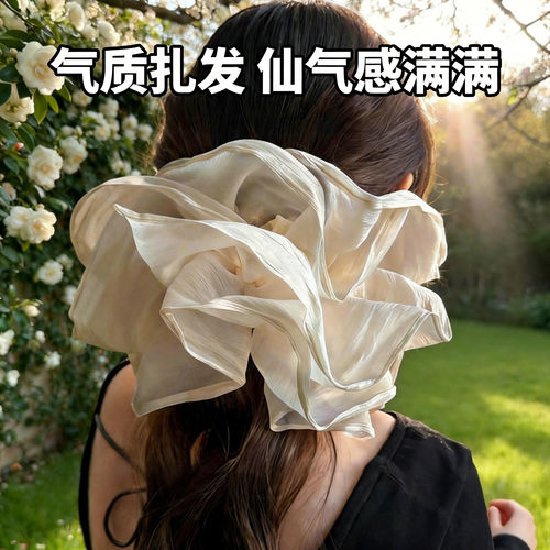 韩系高级感大肠发圈超大头花头饰2026新款洋气时尚扎发绳仙气头绳