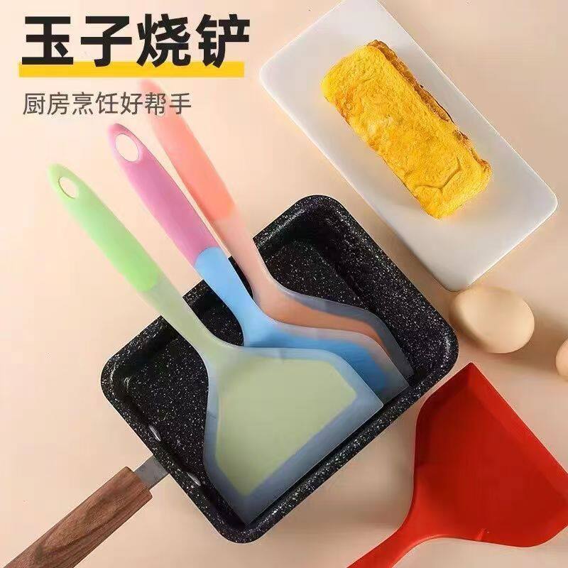 烙饼硅胶铲子不易粘玉子烧适用耐热护锅煎铲炒菜锅铲油刷煎饼