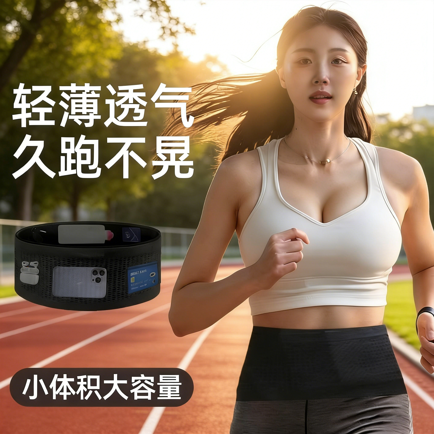 轻薄腰包女款男士手机袋运动马拉松专业弹力隐形专用户外晨跑健身