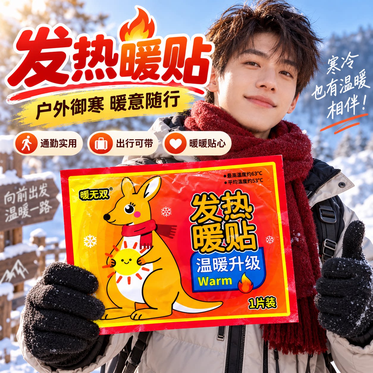 大号暖宝宝贴办公自发热暖身冬天热敷帖发热暖贴暖宝宝宫寒暖身贴