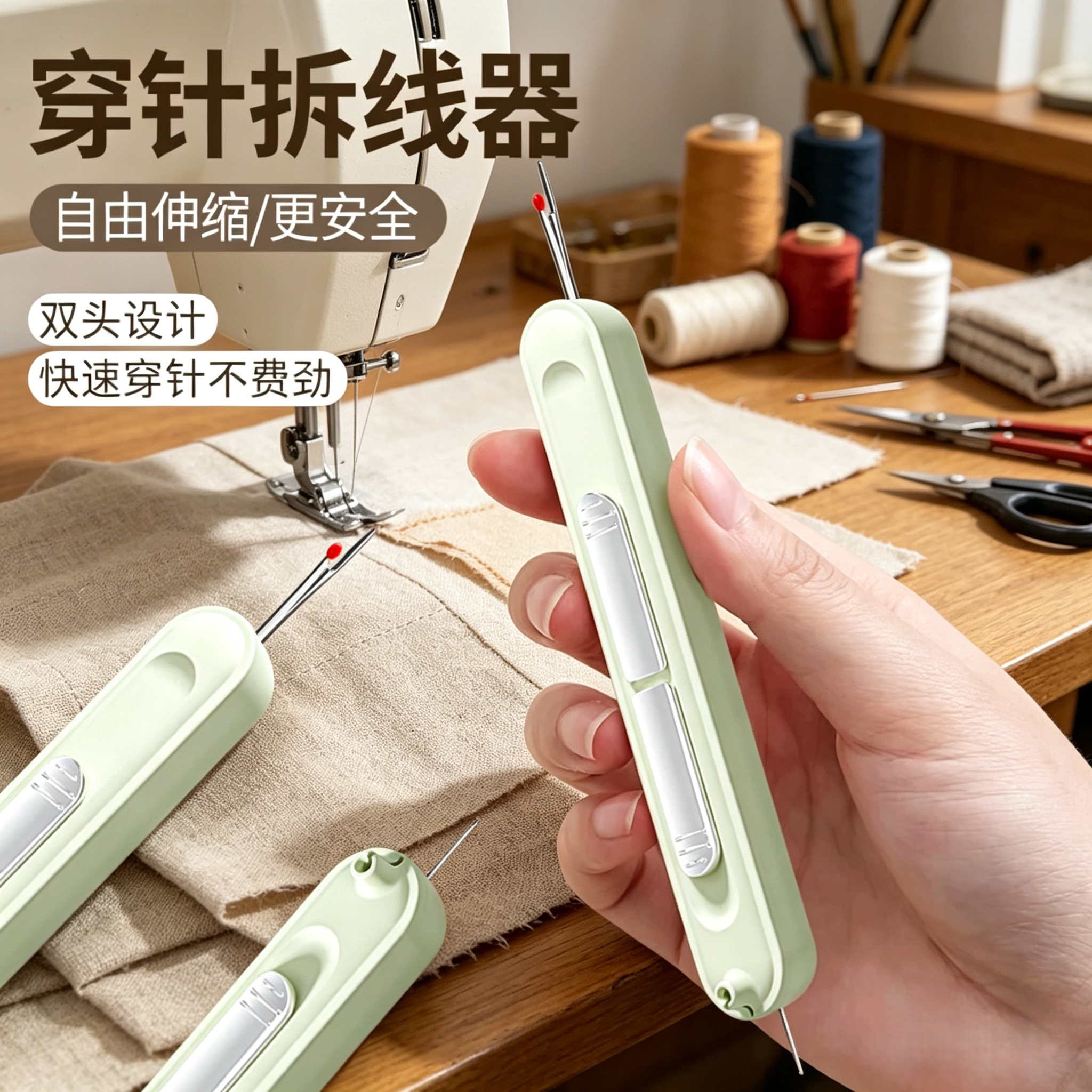 家用二合一穿针器多功能拆线器