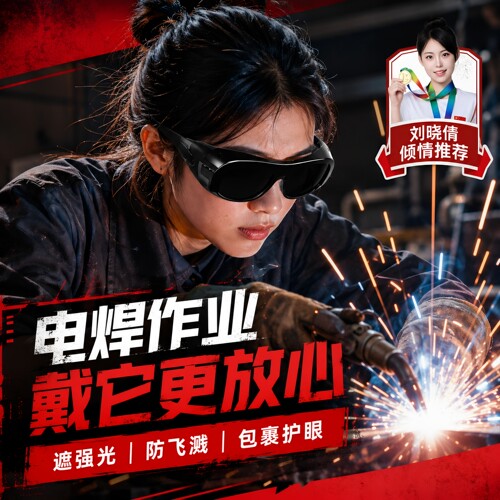 电焊眼镜焊工专用墨镜平光烧电焊防护面罩防辐射防强光抗炫光男款