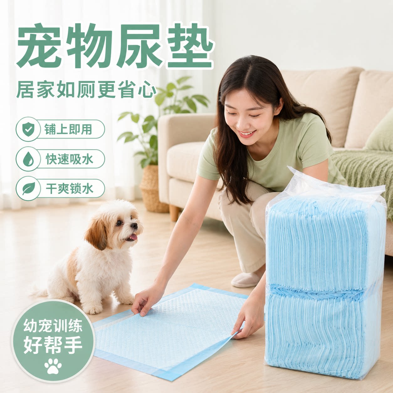 狗狗尿垫尿片宠物用品厕所加厚除臭吸水垫尿不湿加厚一次性尿布