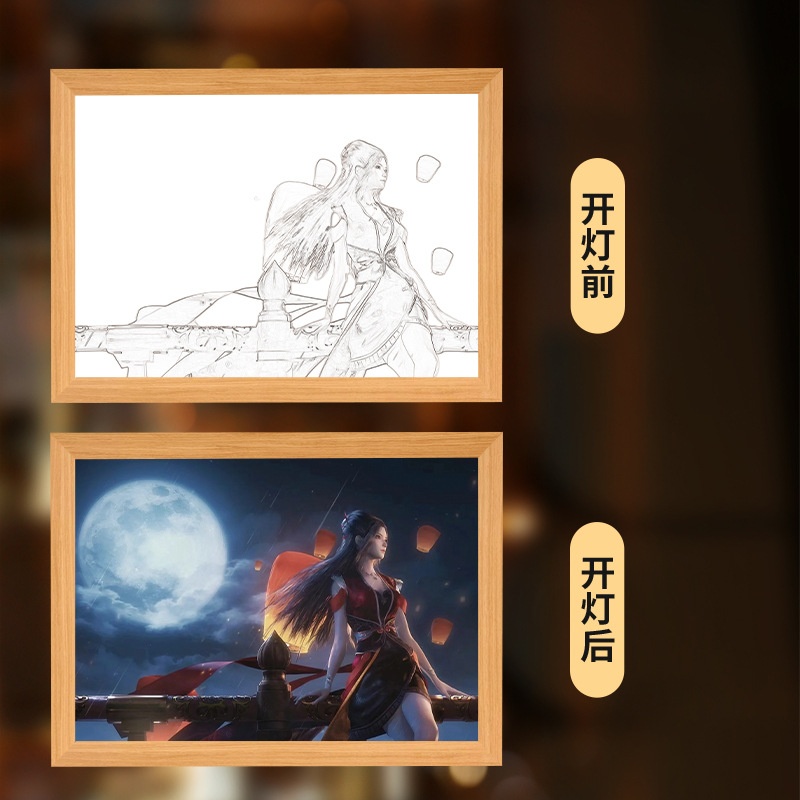 秦时明月手办周边盖聂荆天明姬如千泷创意摆件小夜灯卧室氛围