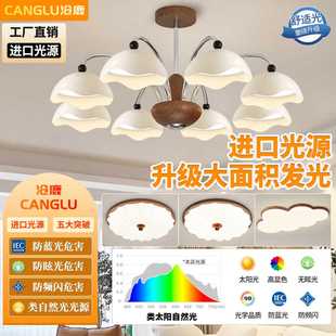 客厅吊灯蛋壳奶油风高级感大厅主灯中古风法式 全屋套餐灯中山灯具