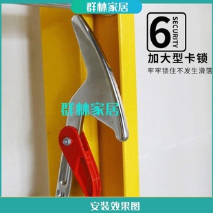 单升降工程伸缩铝合金人字拉绳玻璃钢梯子配件钩子加大弹簧卡导牙