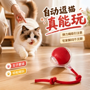 猫玩具猫咪智能逗猫球自嗨解闷小猫自动躲避宠物电动突滚滚棒神器