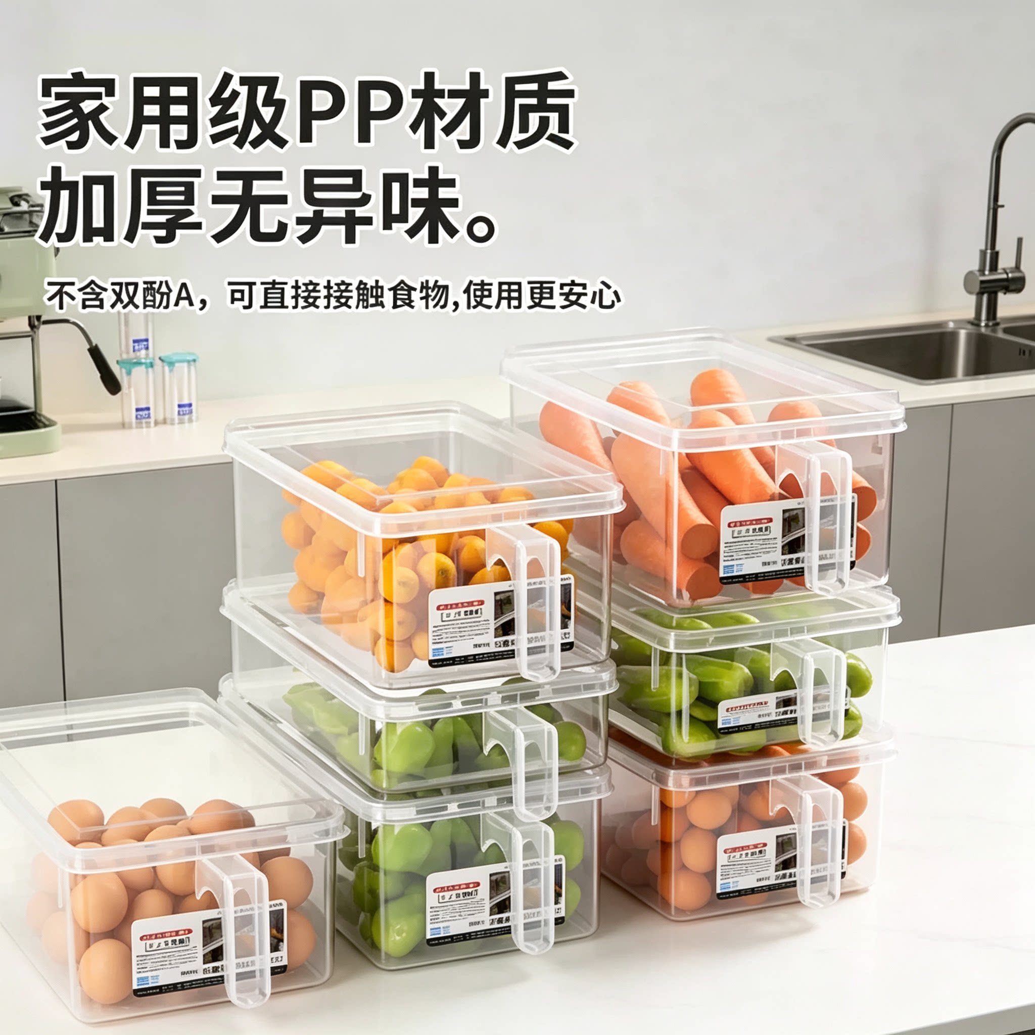 冰箱厨房蔬菜饺子整理神器保鲜盒