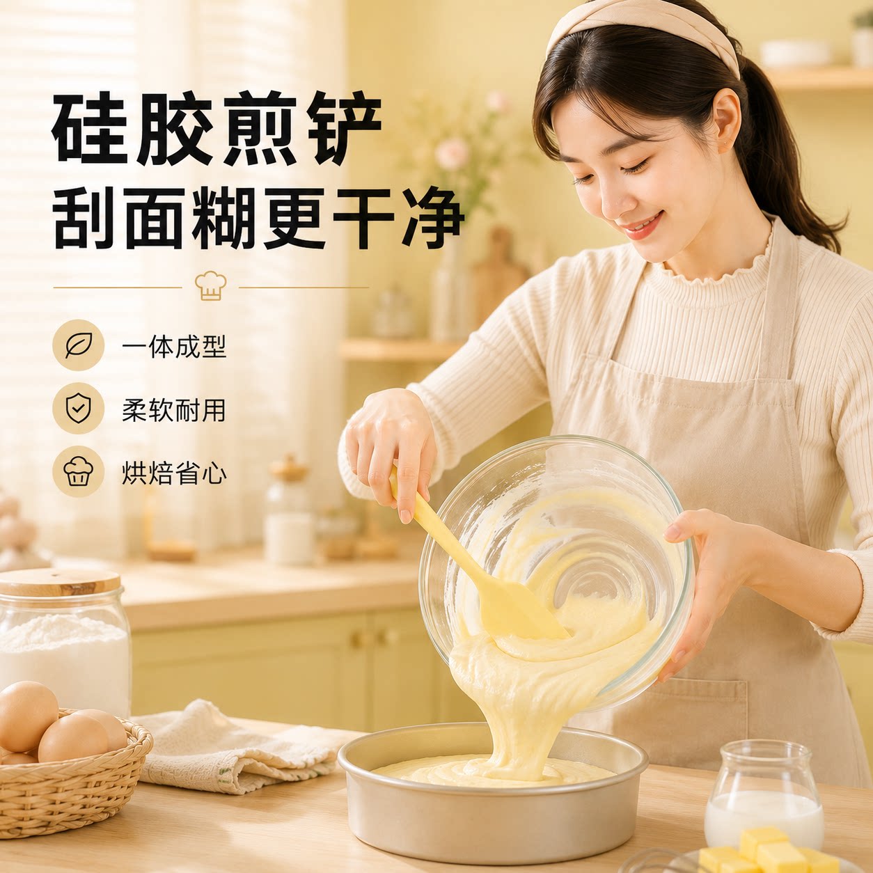 硅胶刮刀耐高温烘焙家用