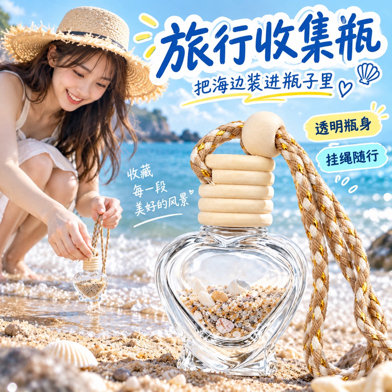 沙漠玻璃许愿星瓶纪念礼物