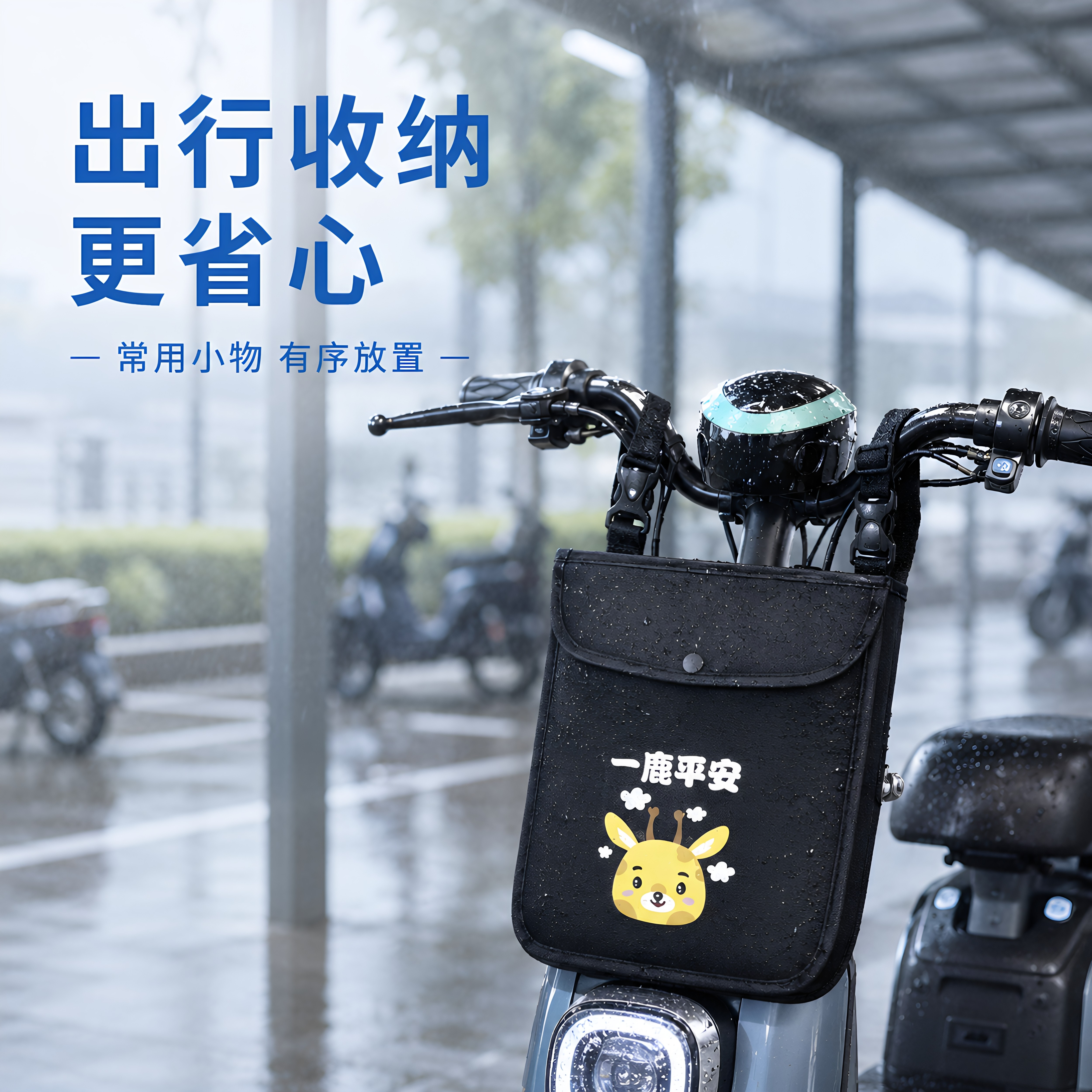 电动车前置防水收纳挂包