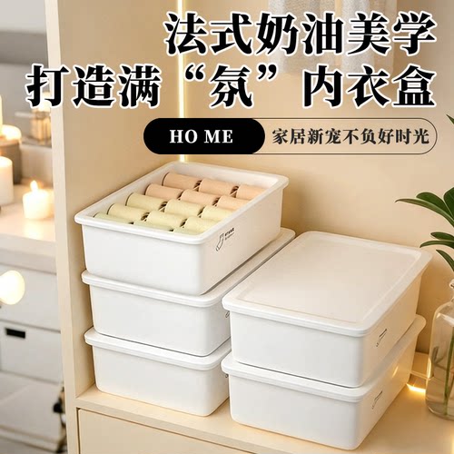 宿舍内衣收纳盒家用抽屉式贴身衣物神器衣柜内裤袜子三合一整理箱