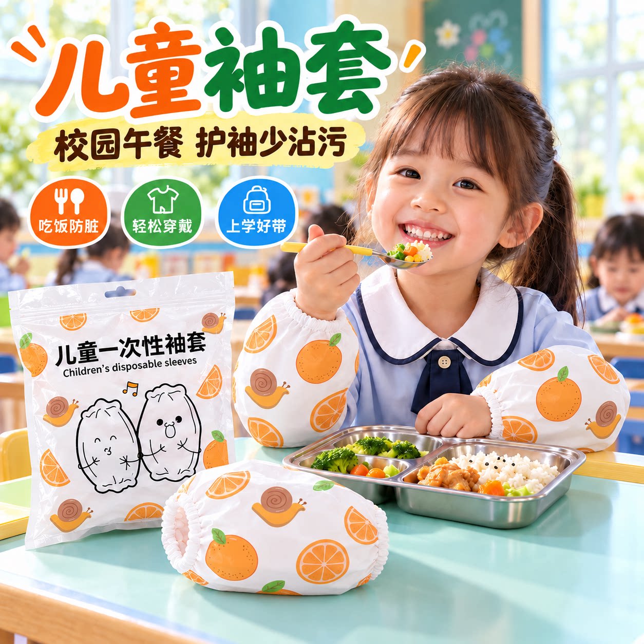 儿童一次性防水护袖秋冬款