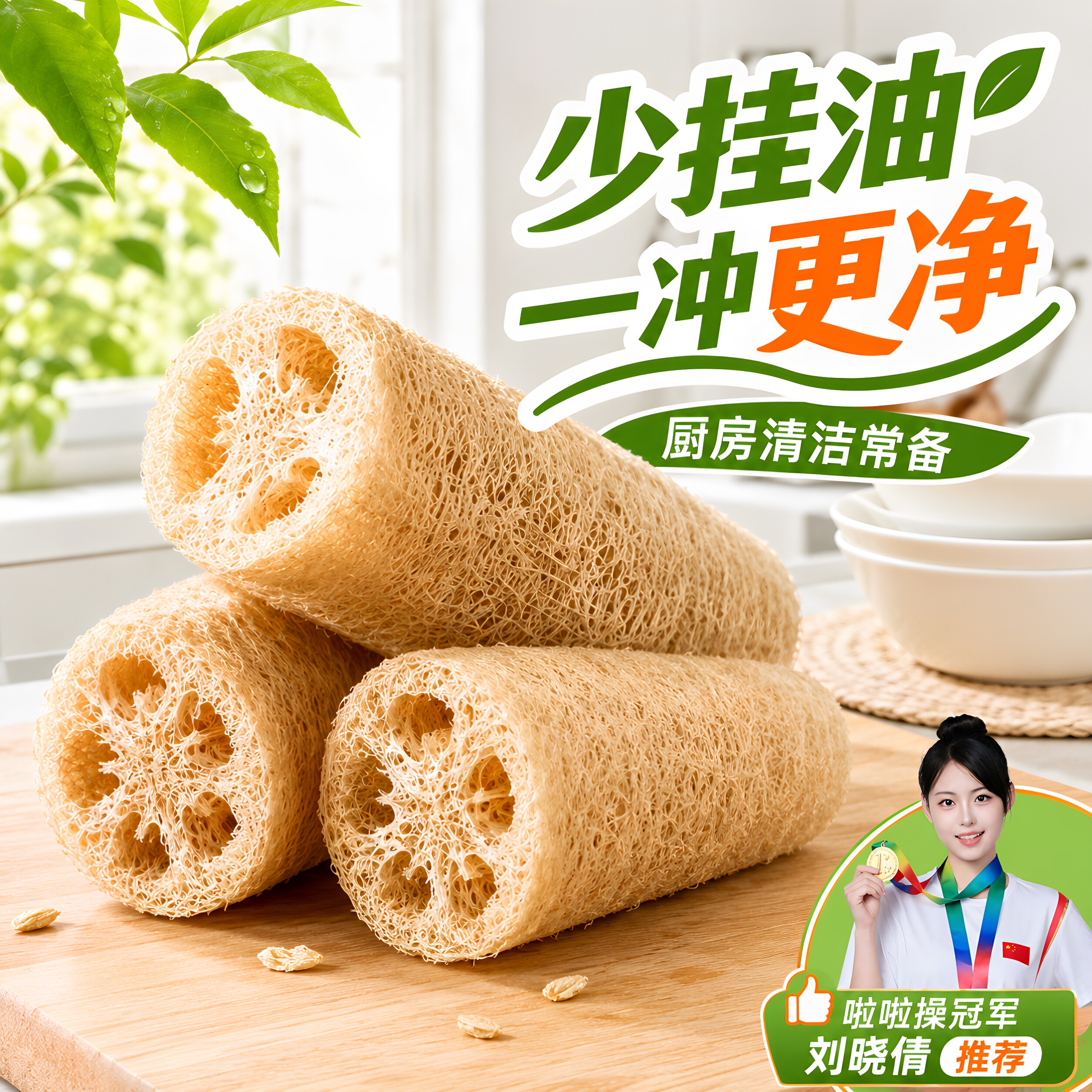 天然丝瓜络洗碗丝瓜瓤不沾油抹布厨房百洁布老丝瓜洗碗刷洗锅带皮