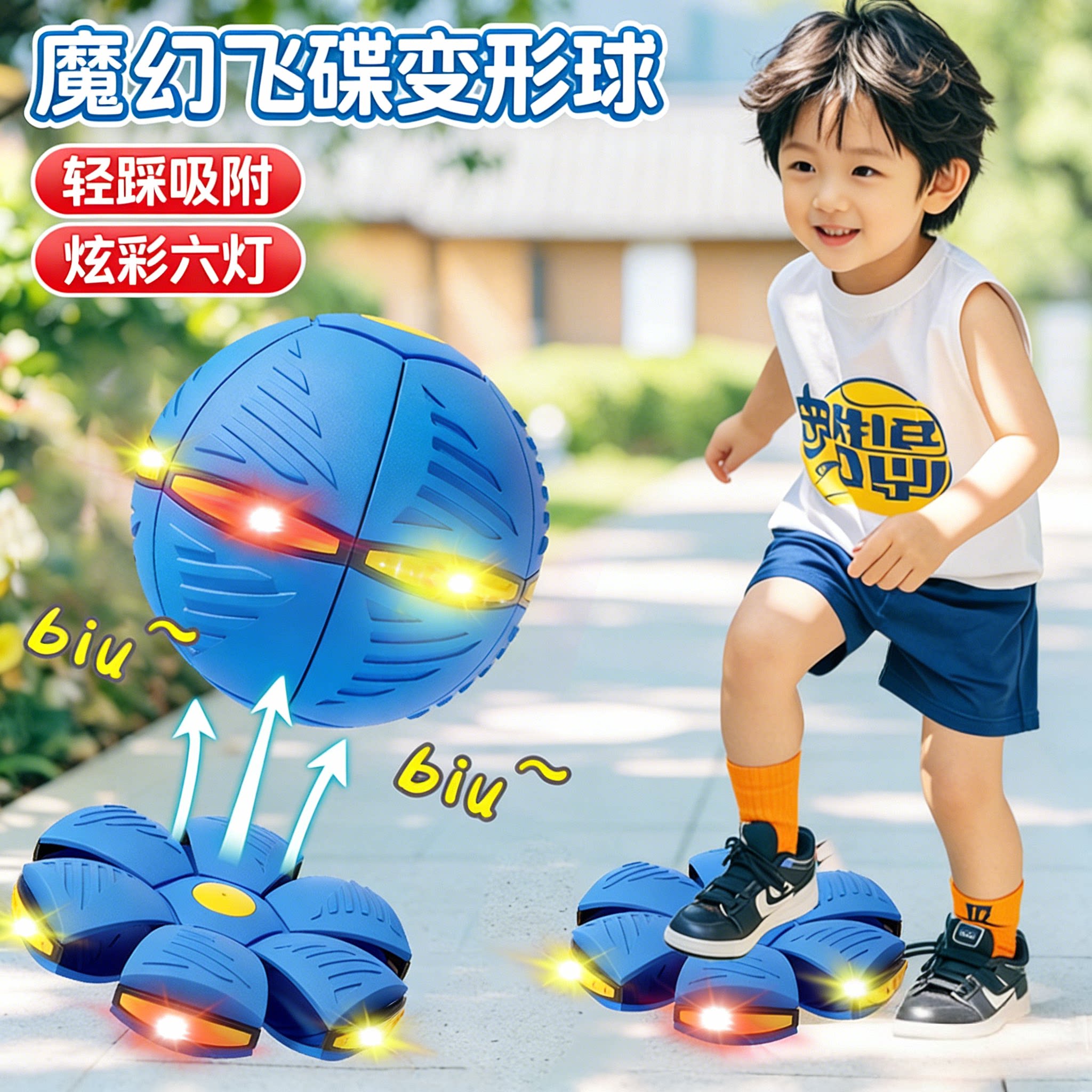新款弹力踩踩球魔幻飞碟变形球