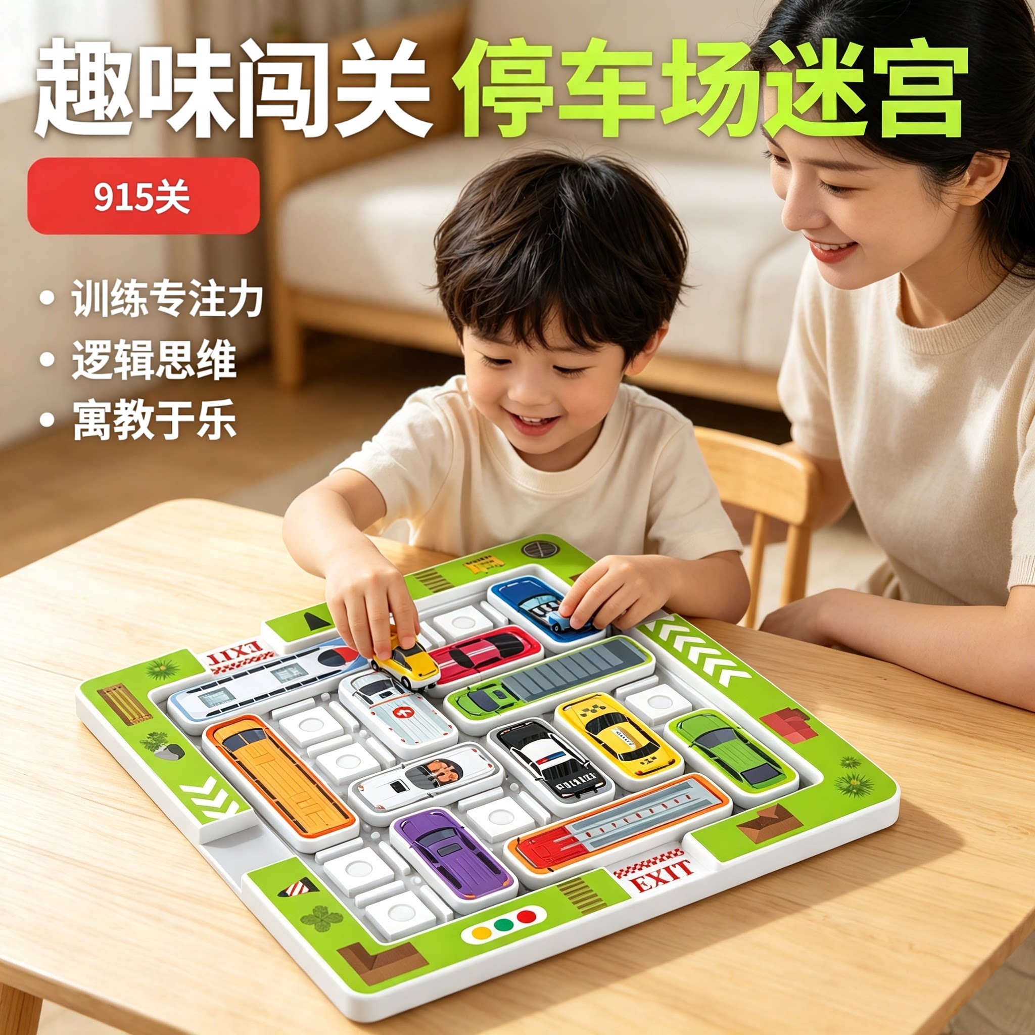 华容道停车场移车迷宫游戏宝宝