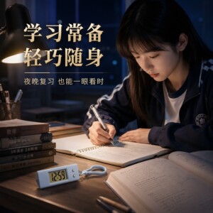 简约迷你时间表学生考试专用电子表时钟夜光表随身便携小挂表钥匙