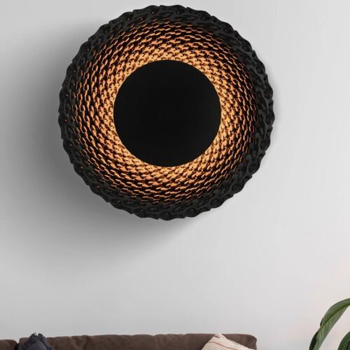 复刻向日葵造型壁灯 sun创宇圆盘太阳花设计师灯 别墅背景走道灯