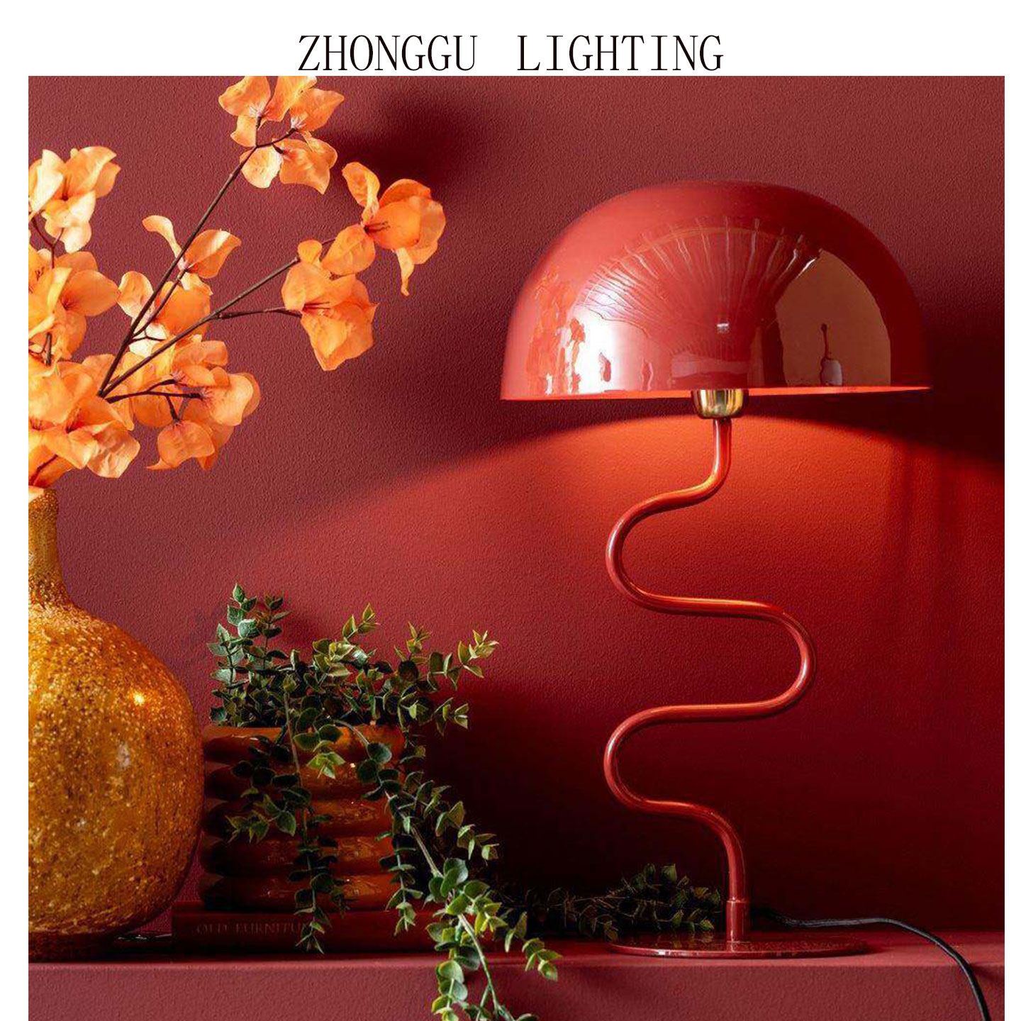 北欧现代简约铁艺蘑菇台灯客厅卧室床头灯氛围灯小夜灯装饰摆件