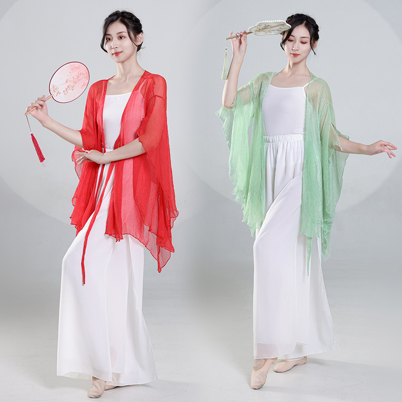 古典舞蹈服女宽松透气飘逸阔腿现代舞裙裤中国风舞韵练功裤演出服