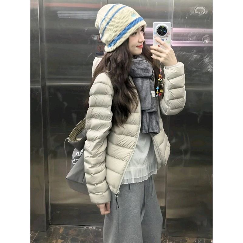 羽绒棉服女款2025冬季新款超好看爆款韩系小棉袄轻薄夹棉棉衣外套
