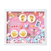 Розовая фоторамка из натурального дерева, 12 дюймов