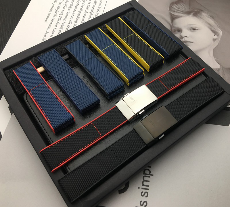 超级海洋手表带手表带百年灵橡胶