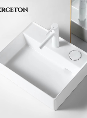 台控排水台上盆家用阳台方形洗手盆洗衣机左右侧下水陶瓷洗脸盆池