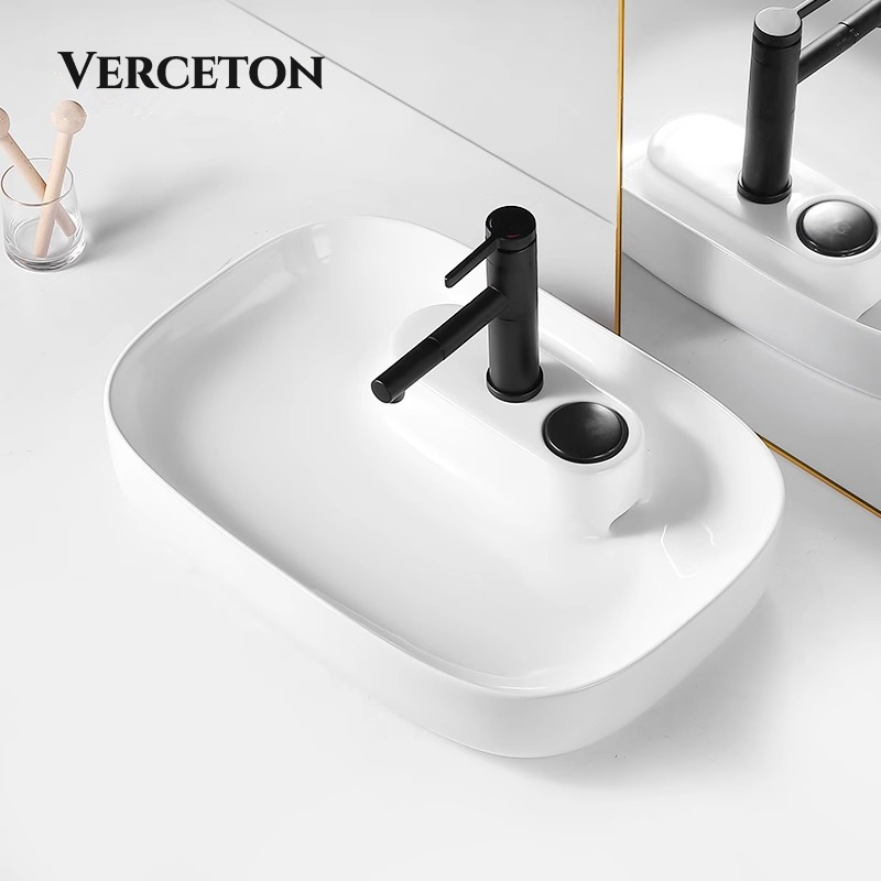 隐藏式台控下水台上盆侧边后排水