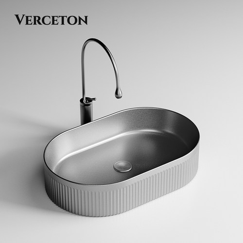 枪灰色创意艺术台上盆陶瓷洗手盆