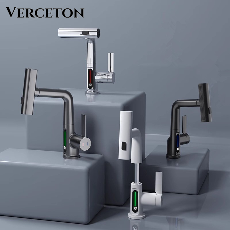 无需插电温度数显冷热全铜水龙头