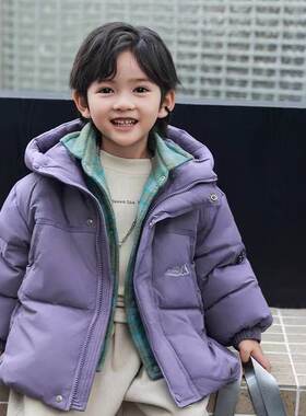 男宝假二件套羽绒服外套