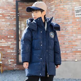 2025新款男童羽绒服加厚时尚中长款冬装男孩中大童保暖洋气外套潮