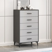 实木五斗柜简约现代卧室五屉柜客厅靠墙收纳柜家用2005新款 斗柜