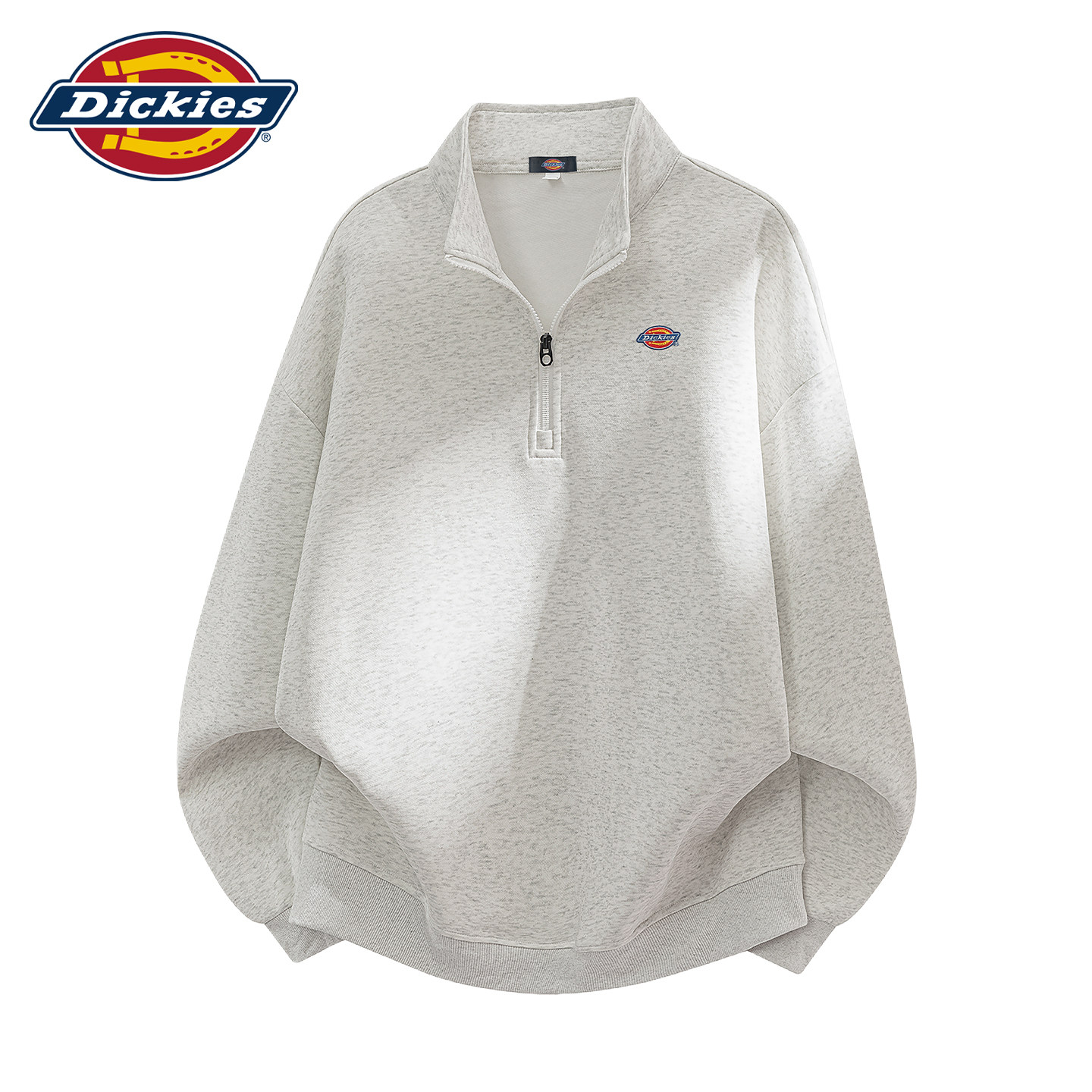 Dickies半拉链polo衫男生2026秋季新款潮牌刺绣卫衣痞帅立领上衣