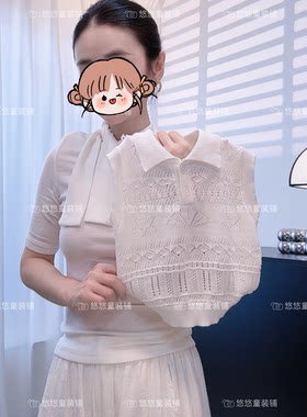 2026新款女童夏装针织背心镂空儿童韩版洋气无袖针织背心