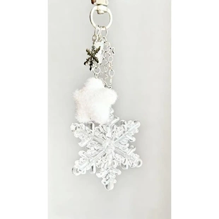 【冬日氛围雪花植绒】钥匙扣挂件咕本链星星链条挂链手机链书包链