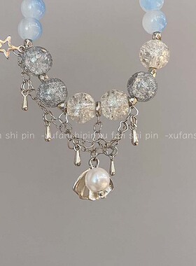 2023年新款西施游龙清影ins印象手链诗语江南人鱼姬幻彩琉璃珠