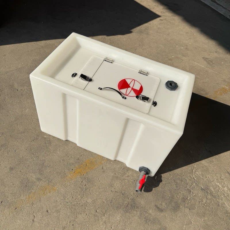 小车后备箱100L130L卧式翻盖装鱼箱180L800L活鱼运输改装防溢水箱图片