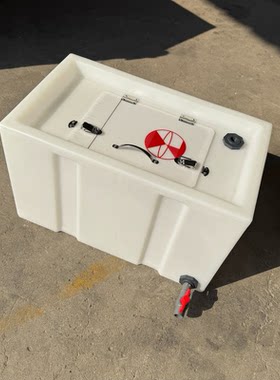 小车后备箱100L130L卧式翻盖装鱼箱180L800L活鱼运输改装防溢水箱