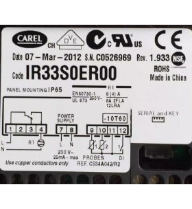 卡乐温控器CAREL IR33F0AHA0+IR33F0EHA0+IR33W7LR20+IR33Z7HR20