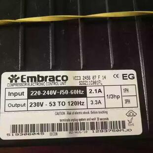 适用冰箱变频板VEGY 7H VEGZ11C变频压缩机VCC32456驱动板