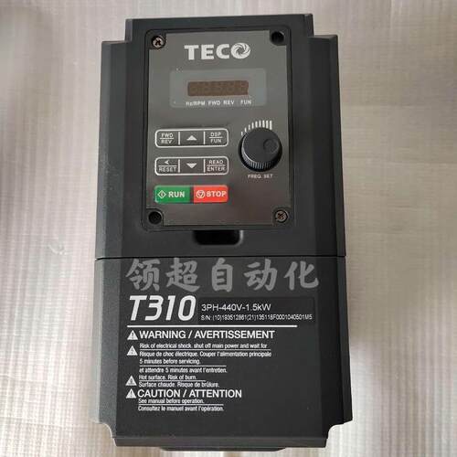 TECO台安T310东元变频器3.7KW三相380V通用型T310-4005-H3C