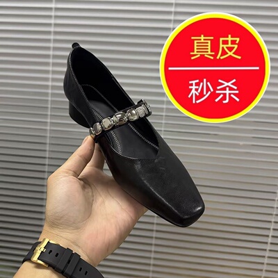 2026春季粗跟法式百搭玛丽珍单鞋