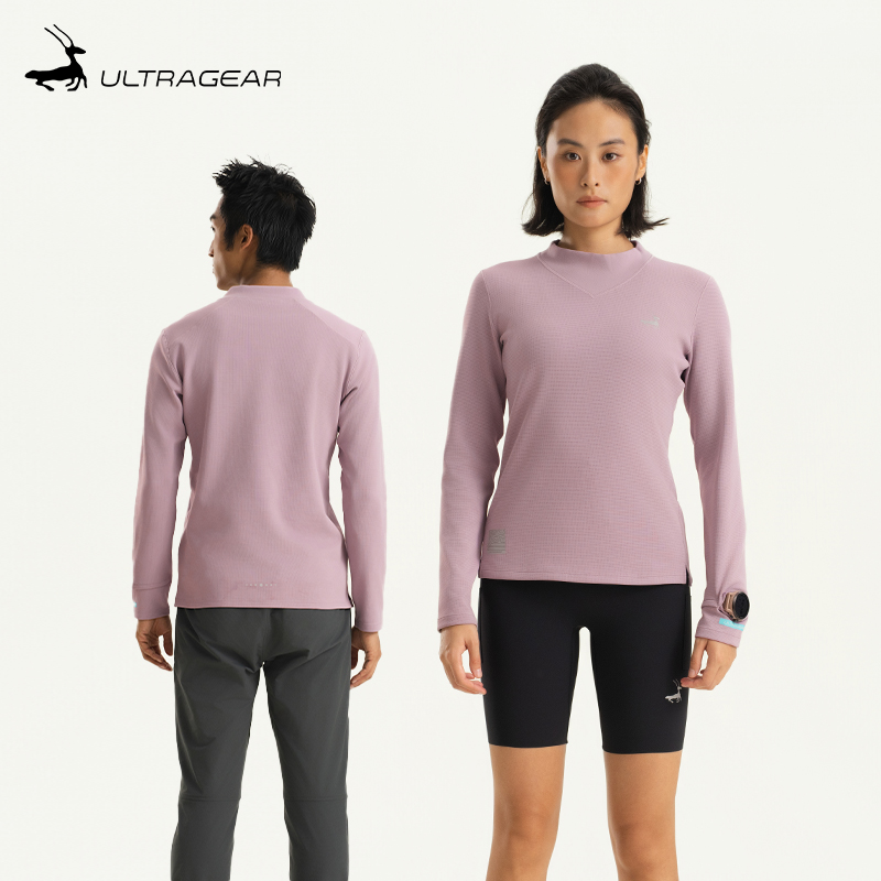 优极男女款户外保暖跑步长袖T恤