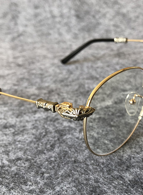 成品近视眼镜框张翰同款复古男巴洛克金丝圆镜女防辐射有度数镜架