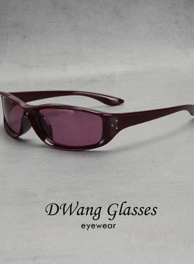 DWANG/TR90扁弯偏光太阳镜圆脸火星哥遮阳科幻风男女墨镜防紫外线