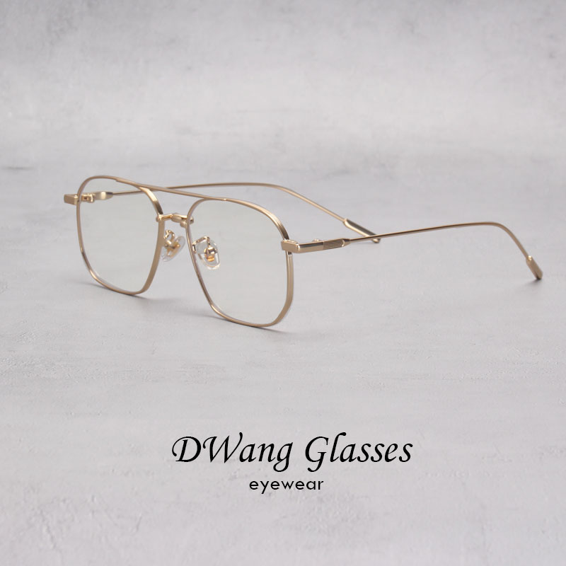 金属方细框超轻文痞镜架男潮复古女金丝镜框圆脸防蓝光眼镜配近视